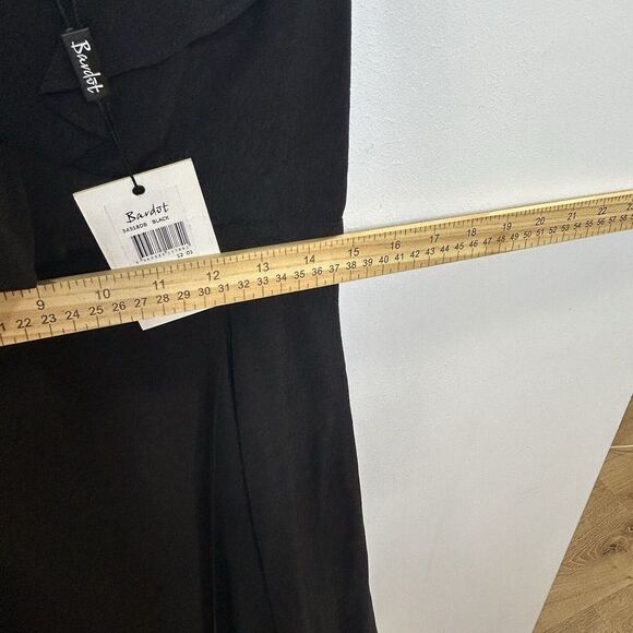 Bardot‎ Dress Midi Black Fishtail LBD Sleeveless Size 8 (M) Stirs front and back - Picture 3 of 11